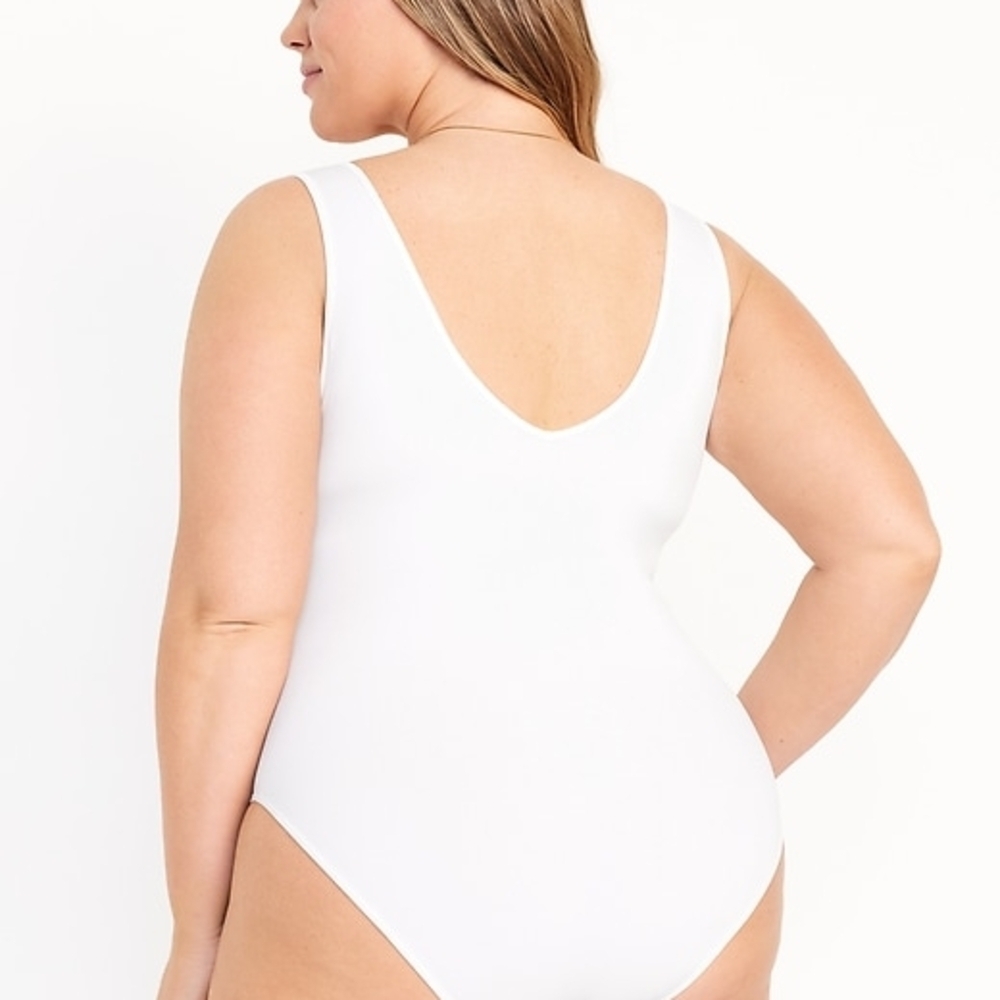 Old Navy Classic White One-Piece Swimsuit